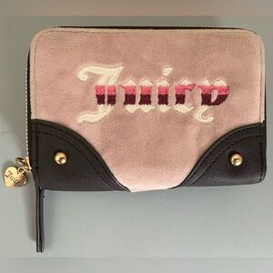 Juicy Couture 
pink Velvet Zip Around Wallet